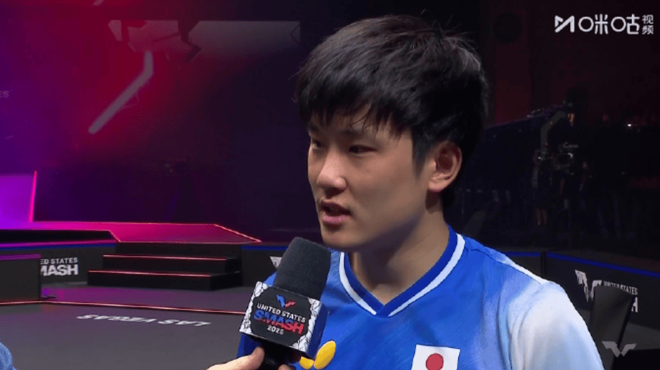 皇冠体育_张本智和4比3战胜林诗栋皇冠体育，回应决赛对阵王楚钦：之前输了很多次，希望明天好运